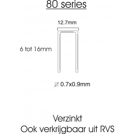 80-serie nieten 8mm RVS (8008) 10.000st.