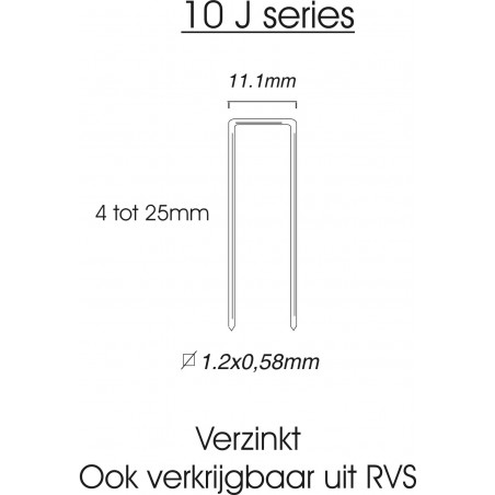 10-serie nieten 16mm RVS (1016J) 5.000st.
